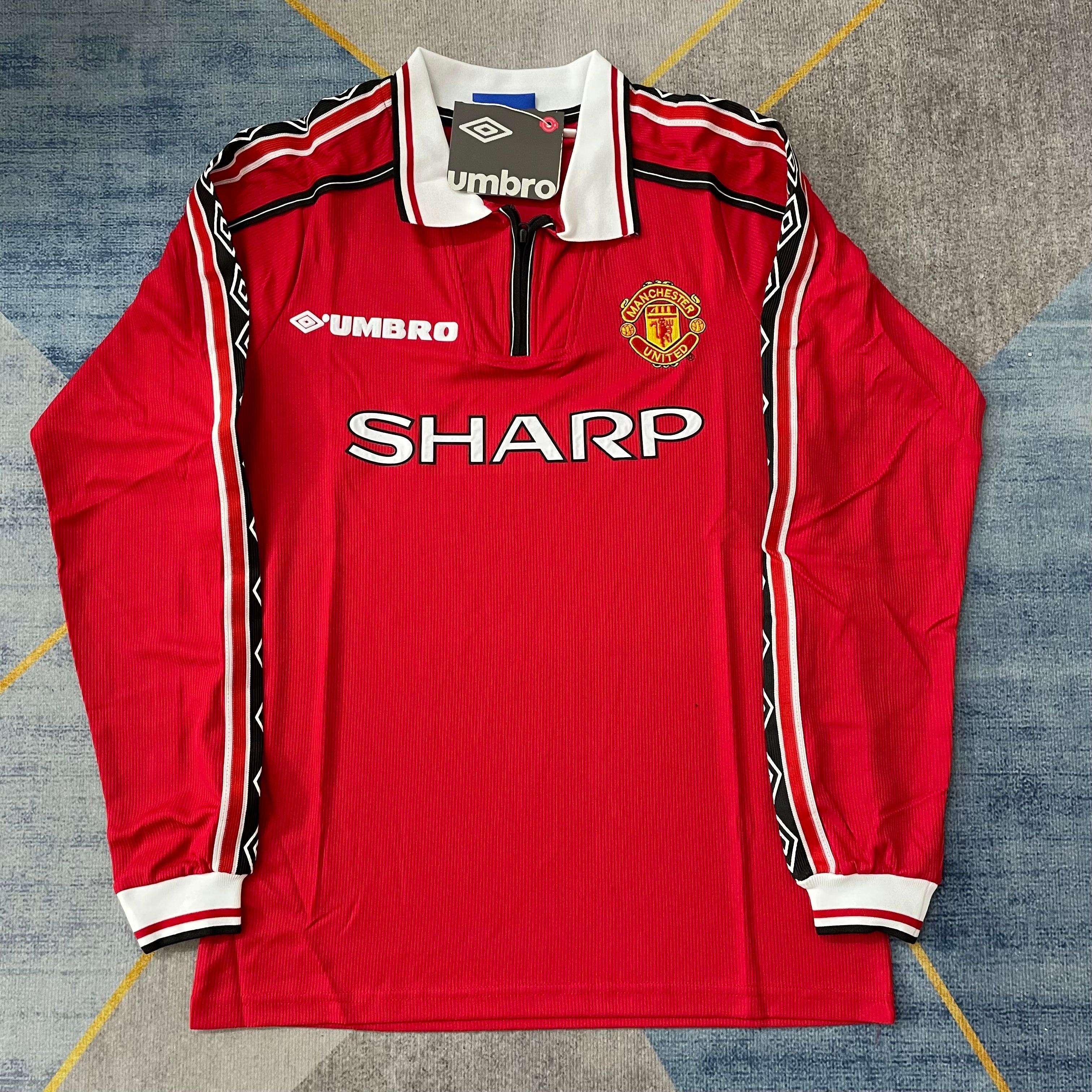 Manchester United - Domicile - 1998/99 - Rétro - Manches longues - Adulte