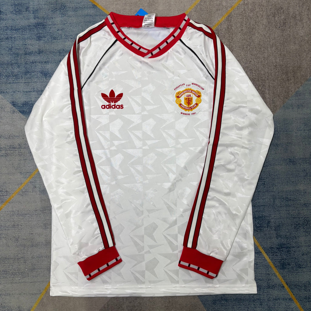 Manchester United - Visitante - 1991 - Retro - Manga Larga - Adultos