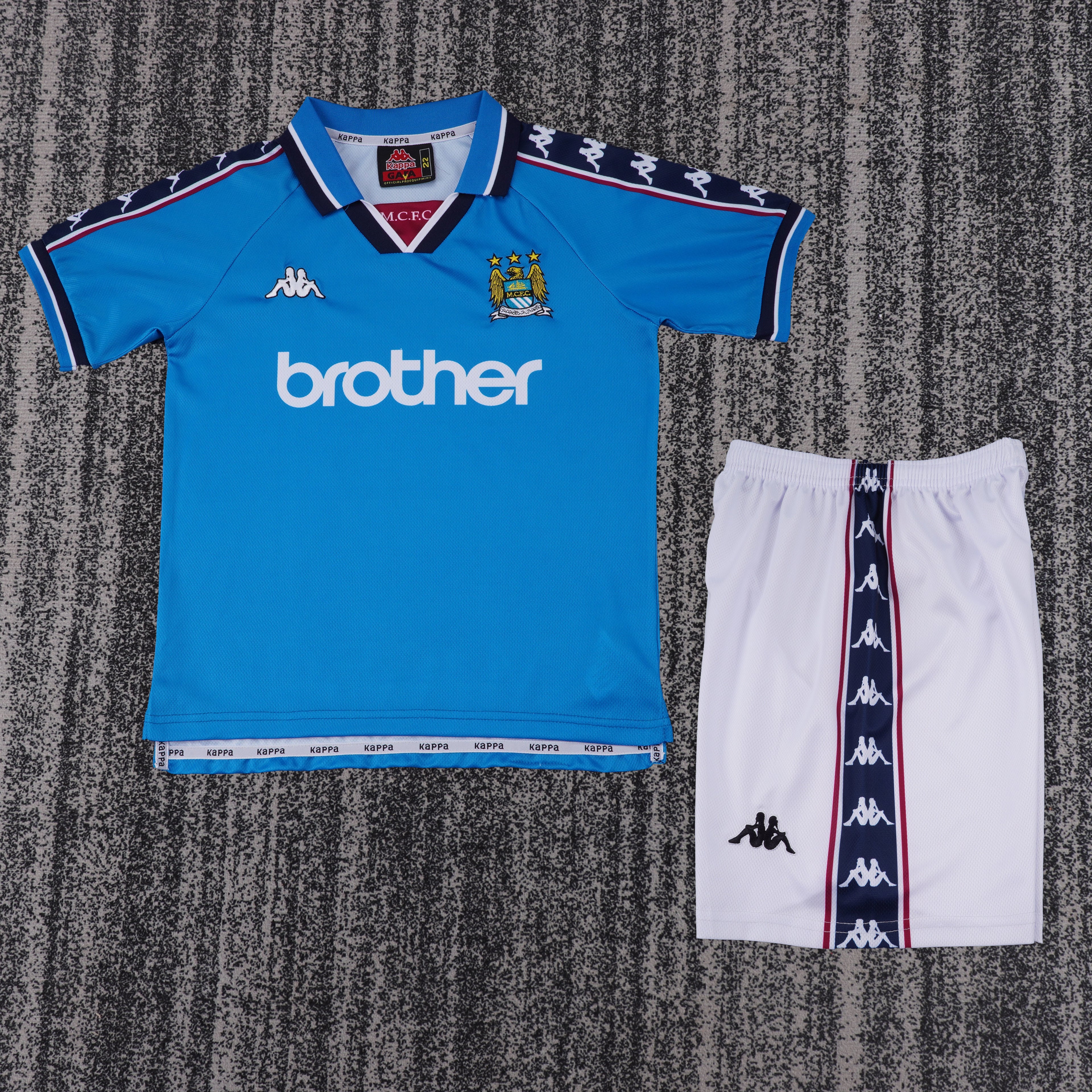 Manchester City - Home - 1997/98 - Kids - Retro